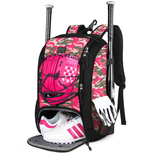 Baseball Backpack, Softball Bat Bag with Shoes Compartment for Youth